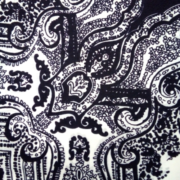Vintage Paisley Bandanna Square Black White Neck Scarf - Picture 9 of 9